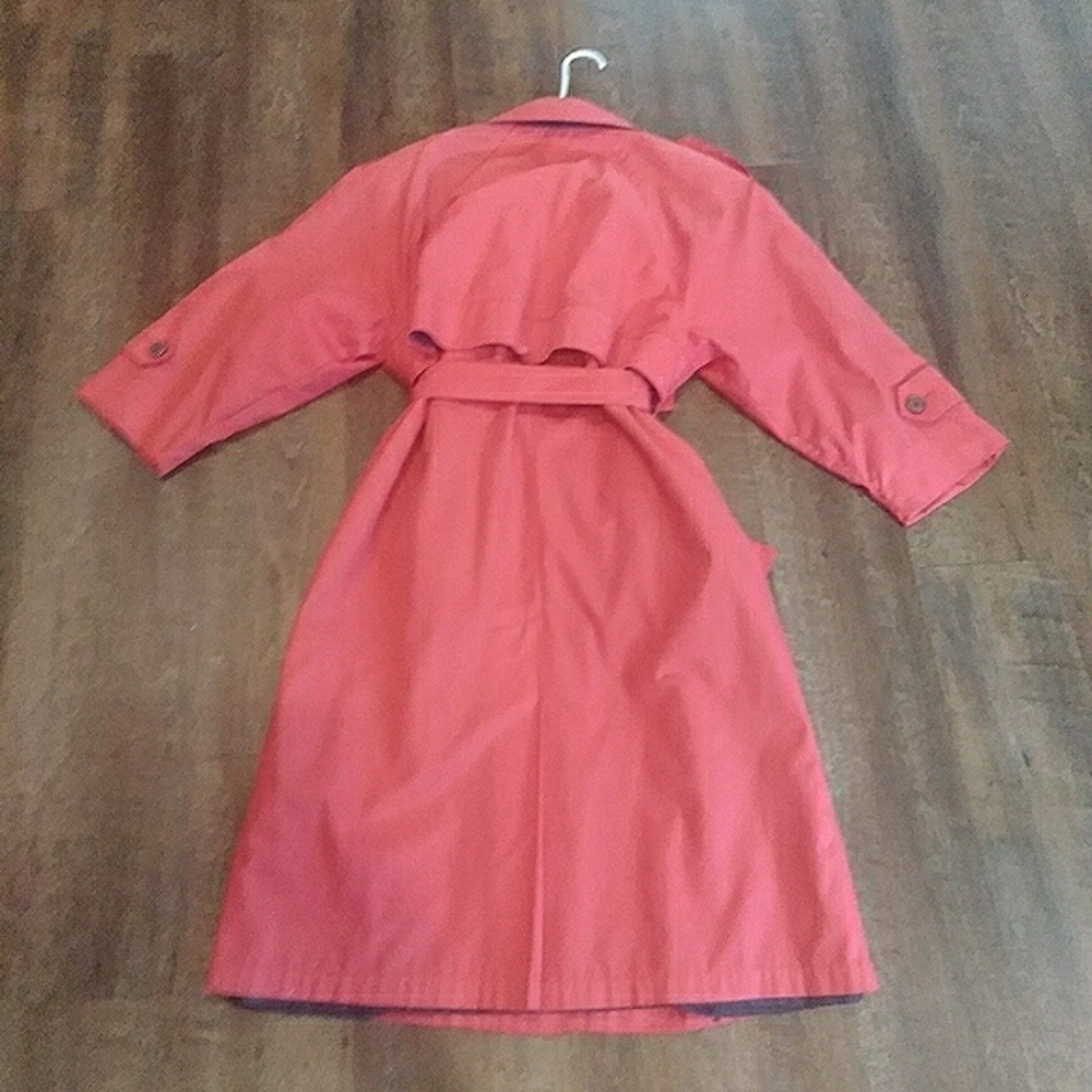 London Fog vintage 70s rain trench coat RED - Picture 15 of 15